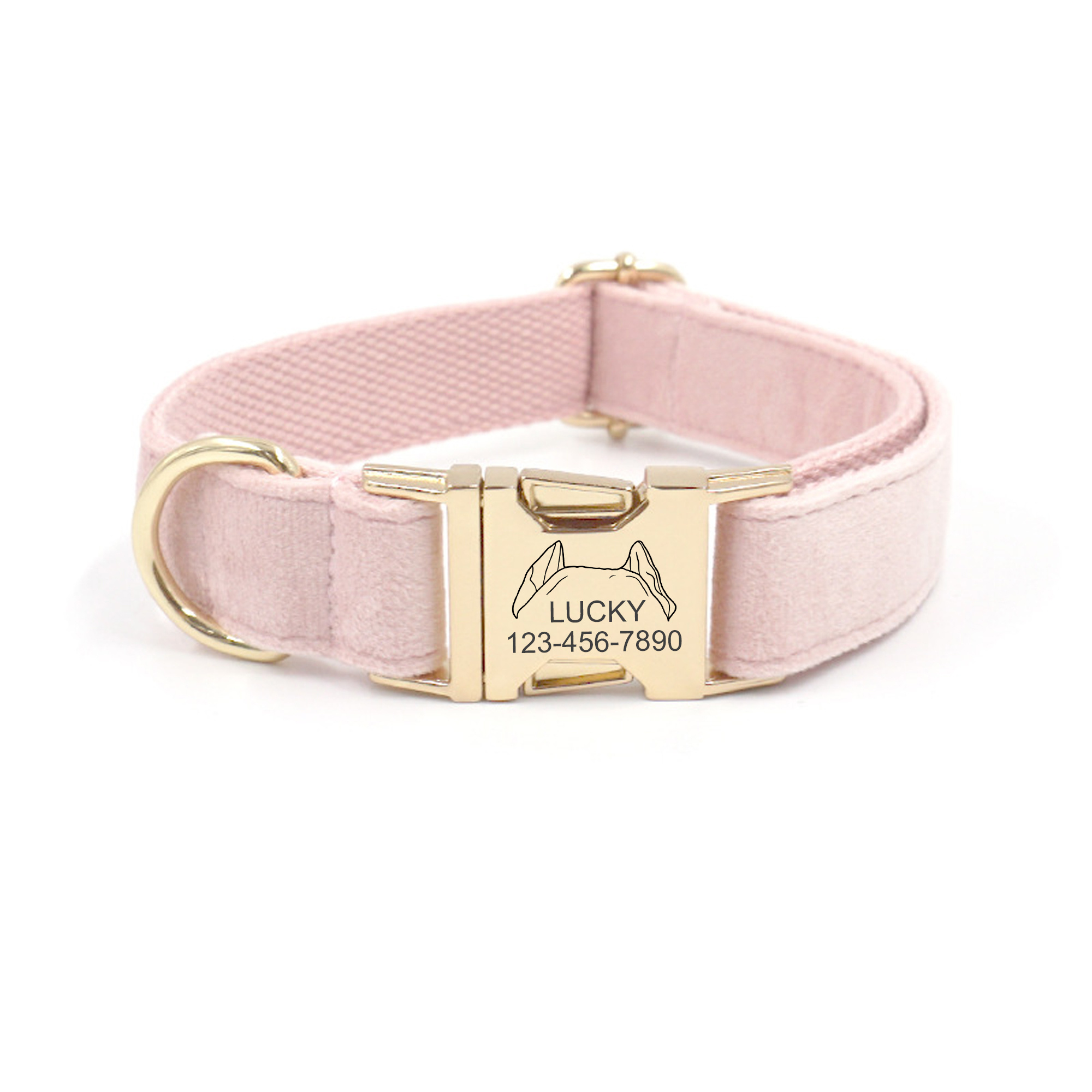 TEMU Dog Collar Personalized - Personalized Id Tag & Dog Ear Pattern, Dog Collars For Medium Dogs, Dog Collars Large Breed, Collar Gift For Dog