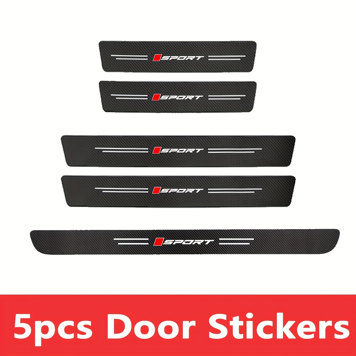 5pcs/set Car Welcome Pedal And Trunk Pedal Protection Sticker| Anti-scratch Pvc Decal, Type
