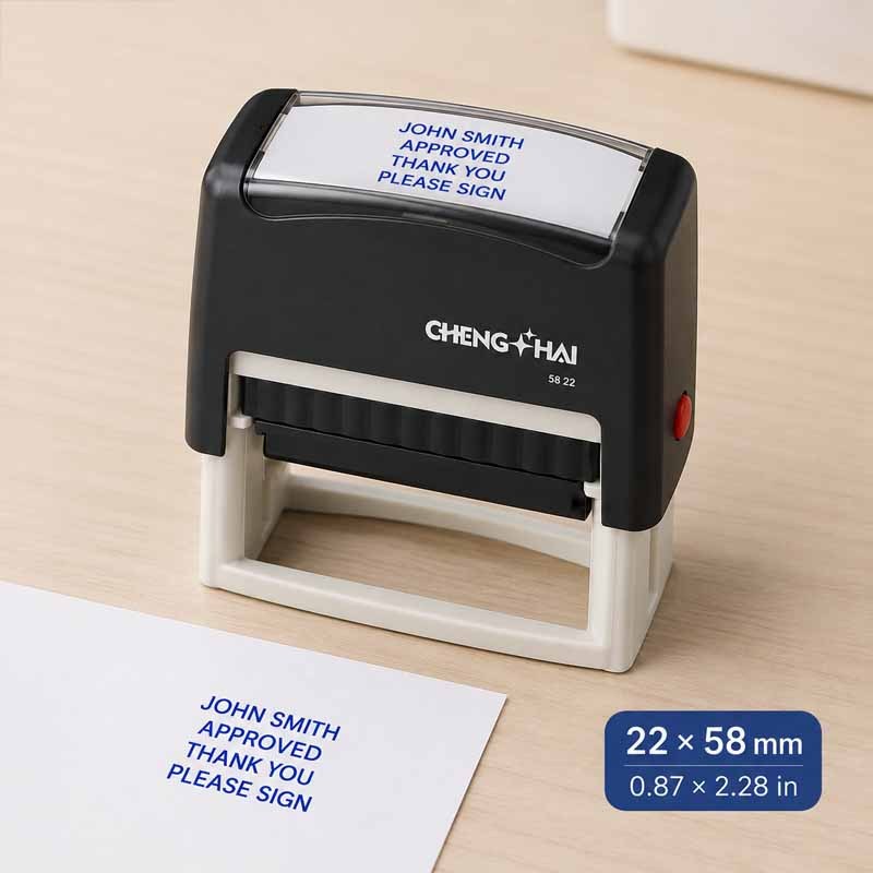 TEMU Customizable Rectangular Ink-receiving Seal. Customizable Multiple Lines Of Text. Address, Name, Office Documents. Pressing Without Using Ink.