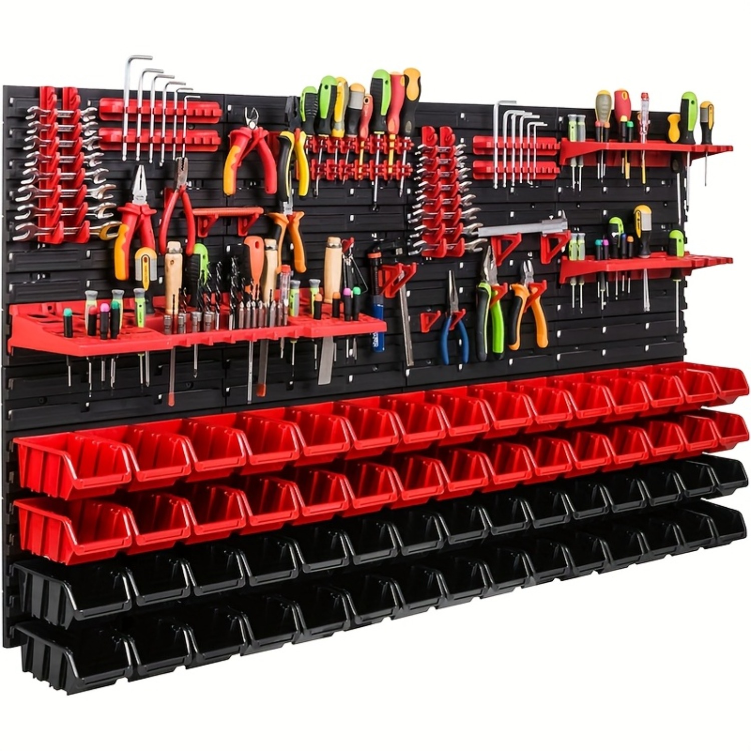 large tool organizer rack heavy duty   storage shelf with multiple compartments for screws nuts tools   for home garage workshop   space   gifts for  