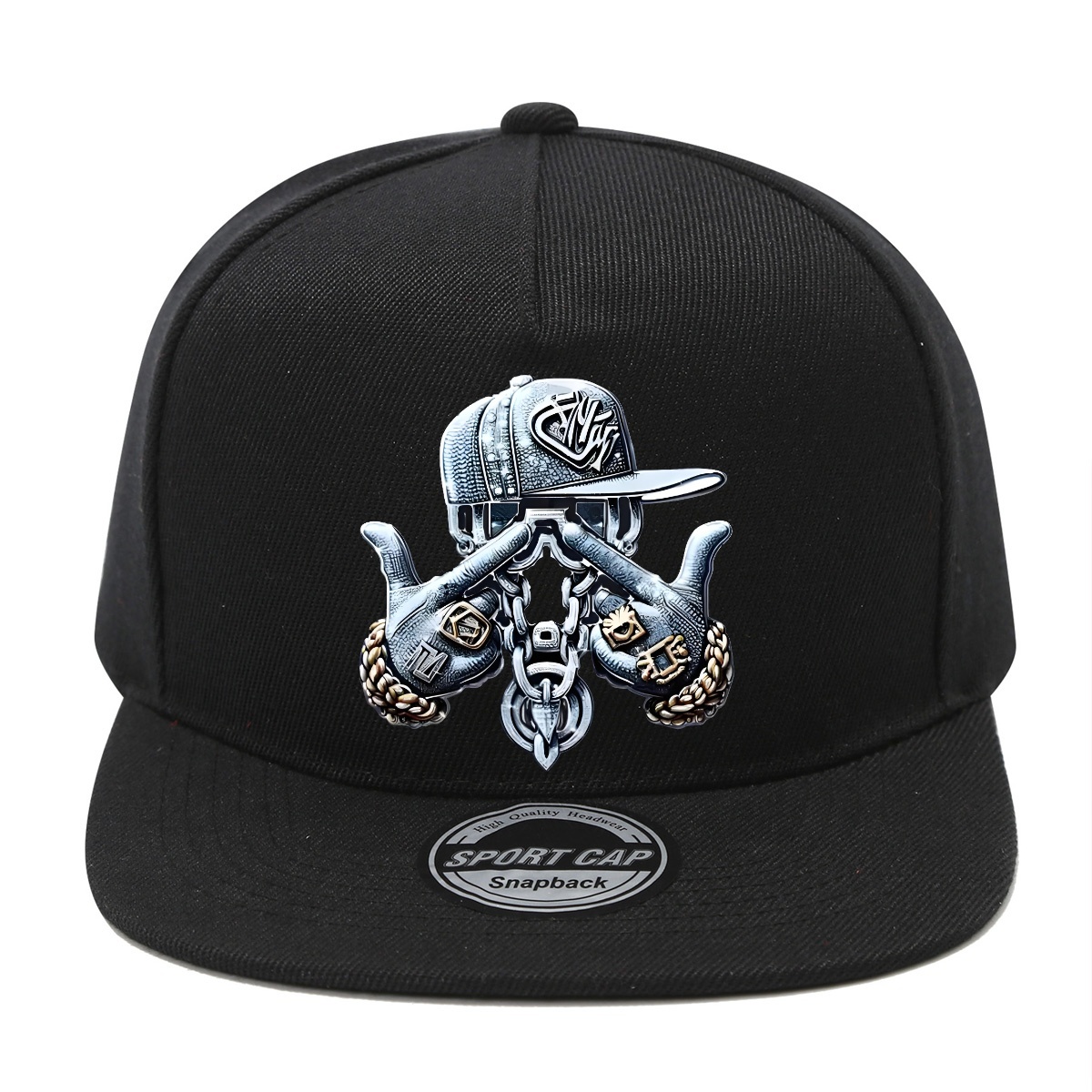TEMU Nouveau Design Américain Tendance Extérieur Décontracté All-Match Hip-Hop Chapeau Unisexe de Rue Imprimé Chapeau Plat