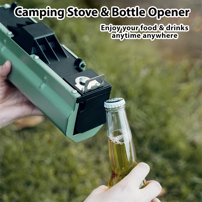 foldable gas stove gas tank not included outdoor picnic stove with carrying bag   with safety lock and piezoelectric   device overvoltage protection suitable for outdoor   cooking Product details 7