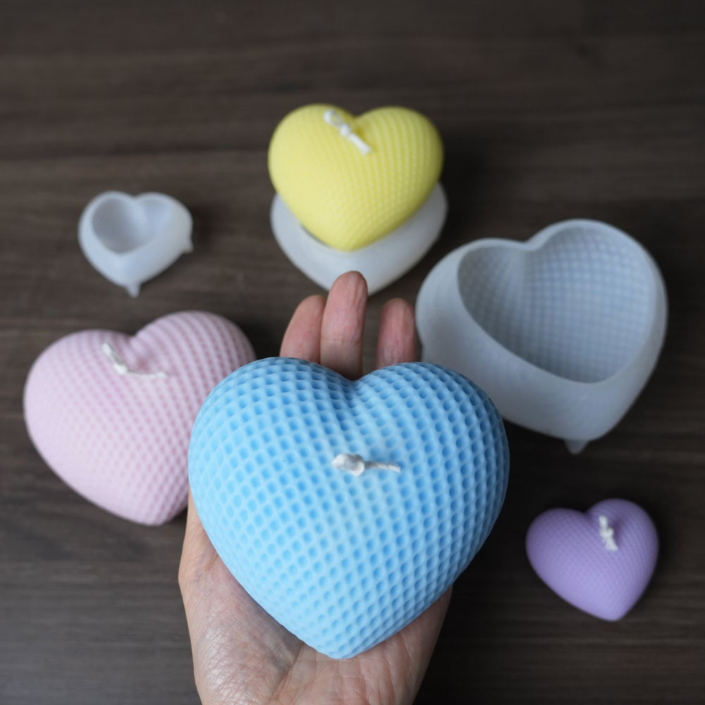 

3pcs Heart-shaped Silicone Mold Set For Candles, Soaps & Diy Crafts - Romantic Dinners, Weddings, Valentine's & Day Decorations