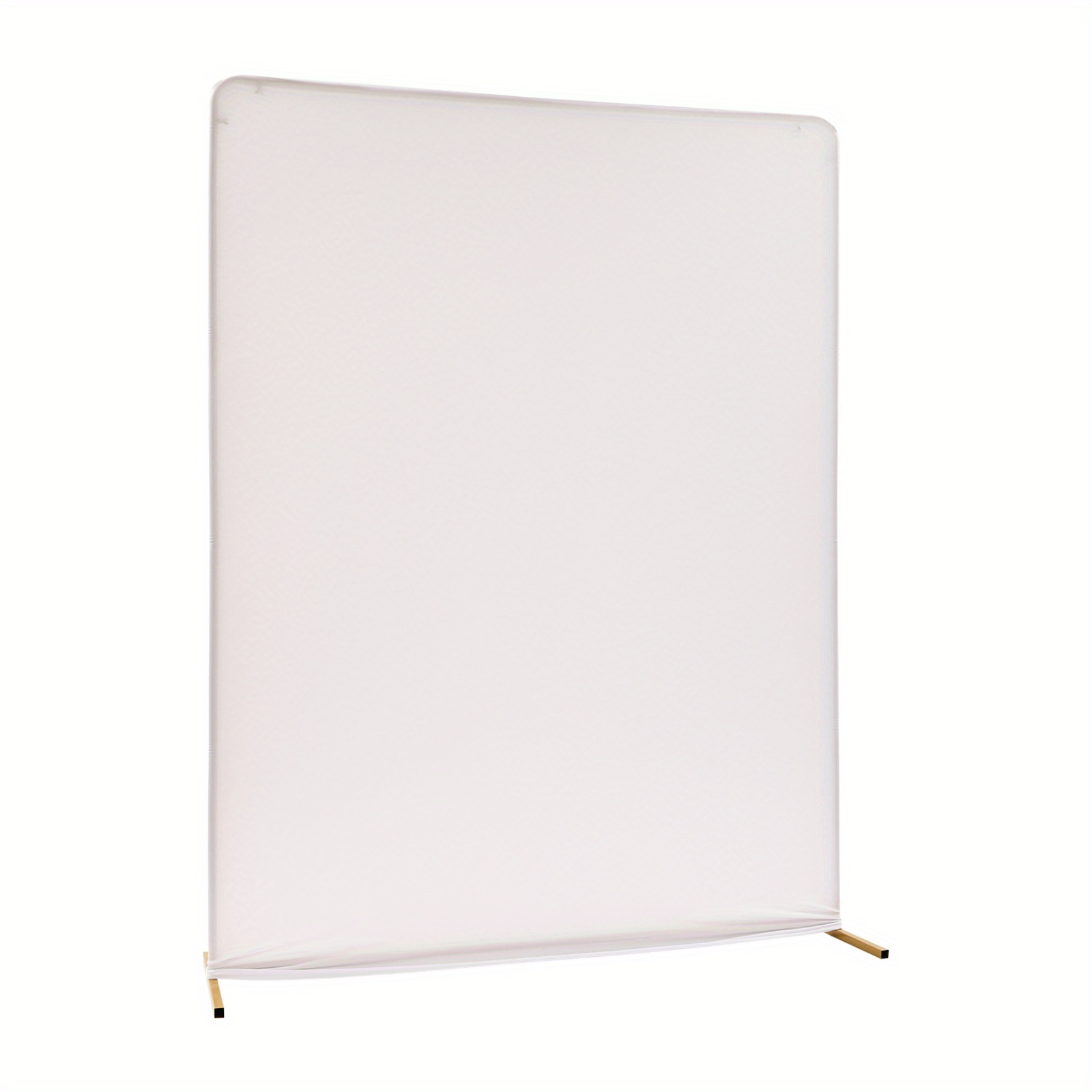 Gold Backdrop Stand With White Cloth Cover 1. 5*2m Wedding Backdrop Stand, Freestanding Backdrop Frame, For Wedding/ Party/ Photography Venue/ Photo Booth/ Home Decor