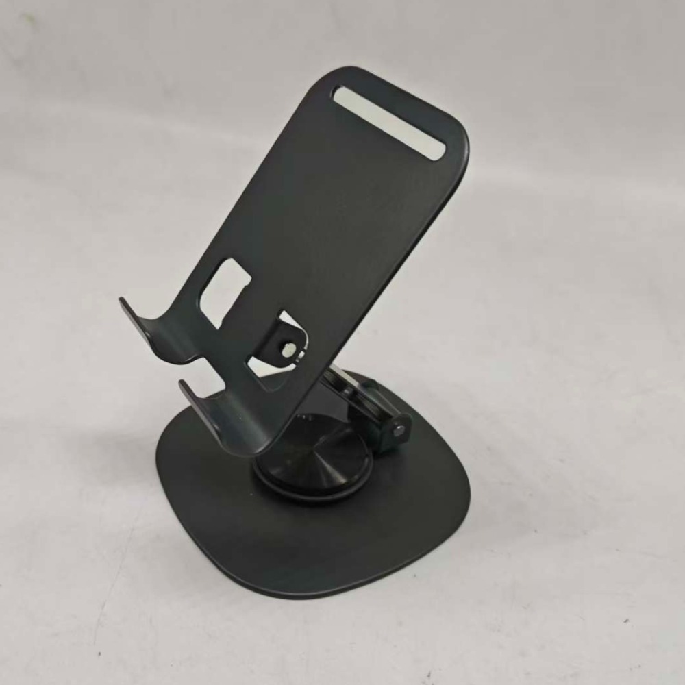 TEMU 【スマホホルダー】全方位滑り止め回転式メタルユニバーサルスマホホルダー、デスクトップスタンド、クブラック＆タイル、オフィス、キッチンなど様々な場所で使用可能