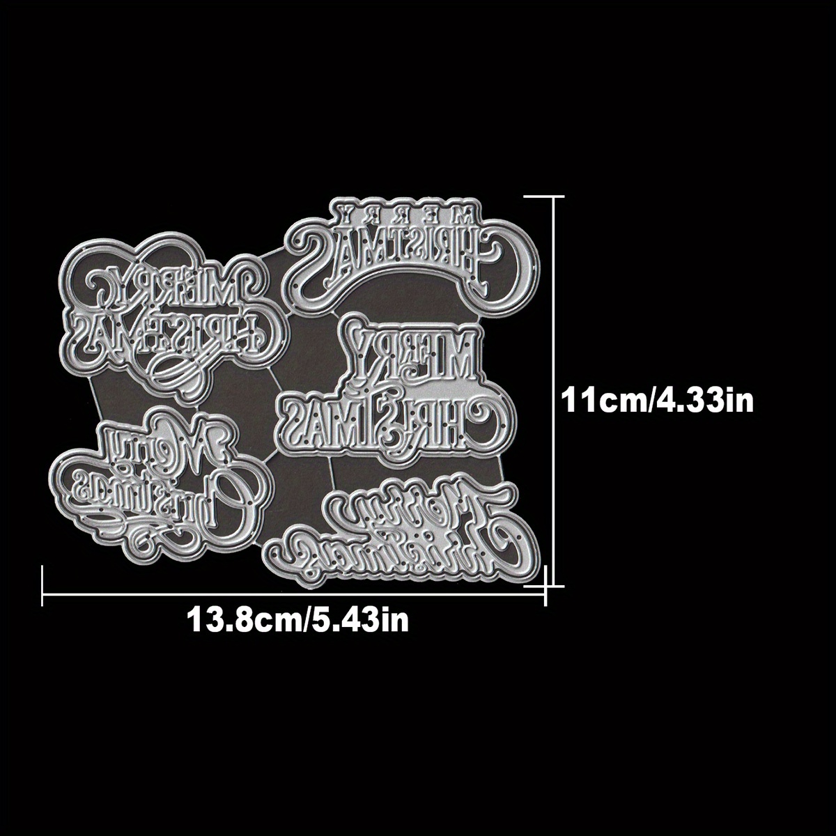 Image of Original Lovely Christmas Layers Titles Merry Christmas Metal Cutting Dies Diy Decoration Paper Craft Mould Scrapbooking Album Greeting Cards Home Decoration Holiday Handle Hand Made Dies