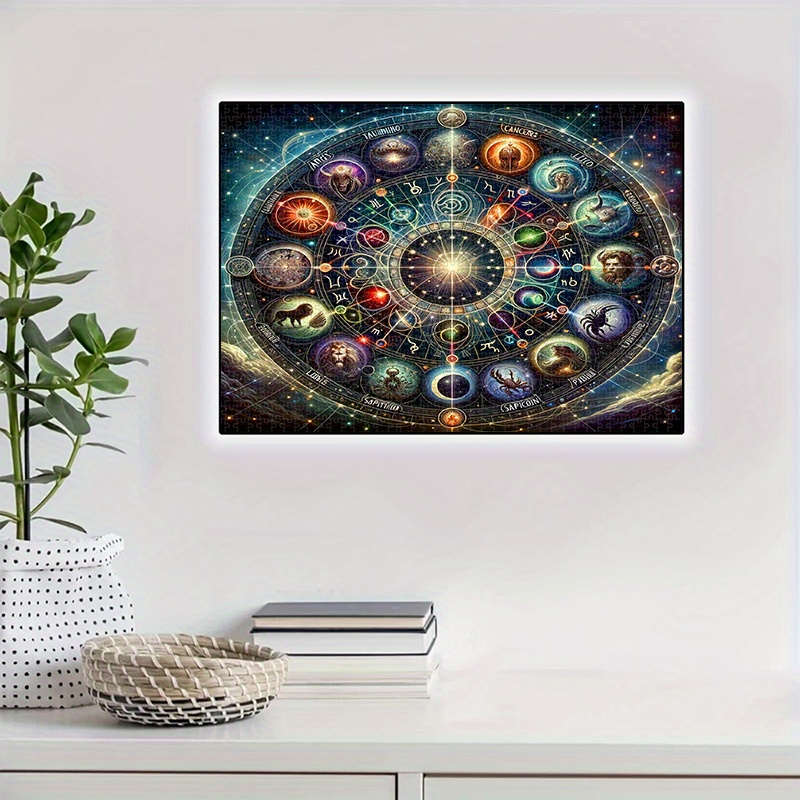 TEMU 1000pcs Paper Puzzle, Diy Jigsaw Puzzles, Zodiac Constellations, Star Map, Mystery Pattern Adult Puzzle, Suitable For Home Puzzles, Gathering