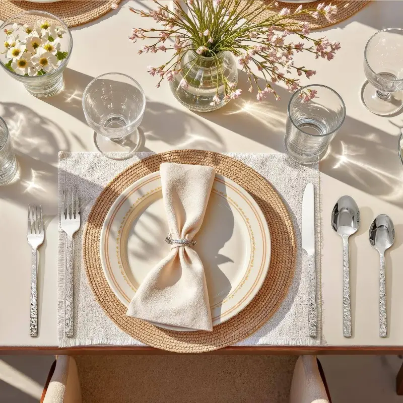 40pcs silverware set 8 1810 stainless steel heavy duty flatware set tableware cutlery utensil sets dishwasher safe thanksgiving christmas halloween easter mothers day fathers day thanksgiving decorations christmas decorations halloween decorations easter decorations mothers day decorations fathers day decorations thanksgiving tableware christmas tableware halloween tableware easter Product details 7