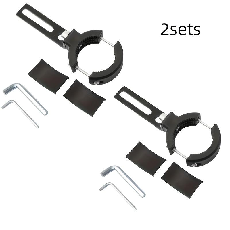 TEMU 2 Sets Of Motorcycle Spotlight Brackets, Bumper Lamps, Fixed Lamp Holders, Shock Absorber Tube Clamps, Footrest Lamp Brackets