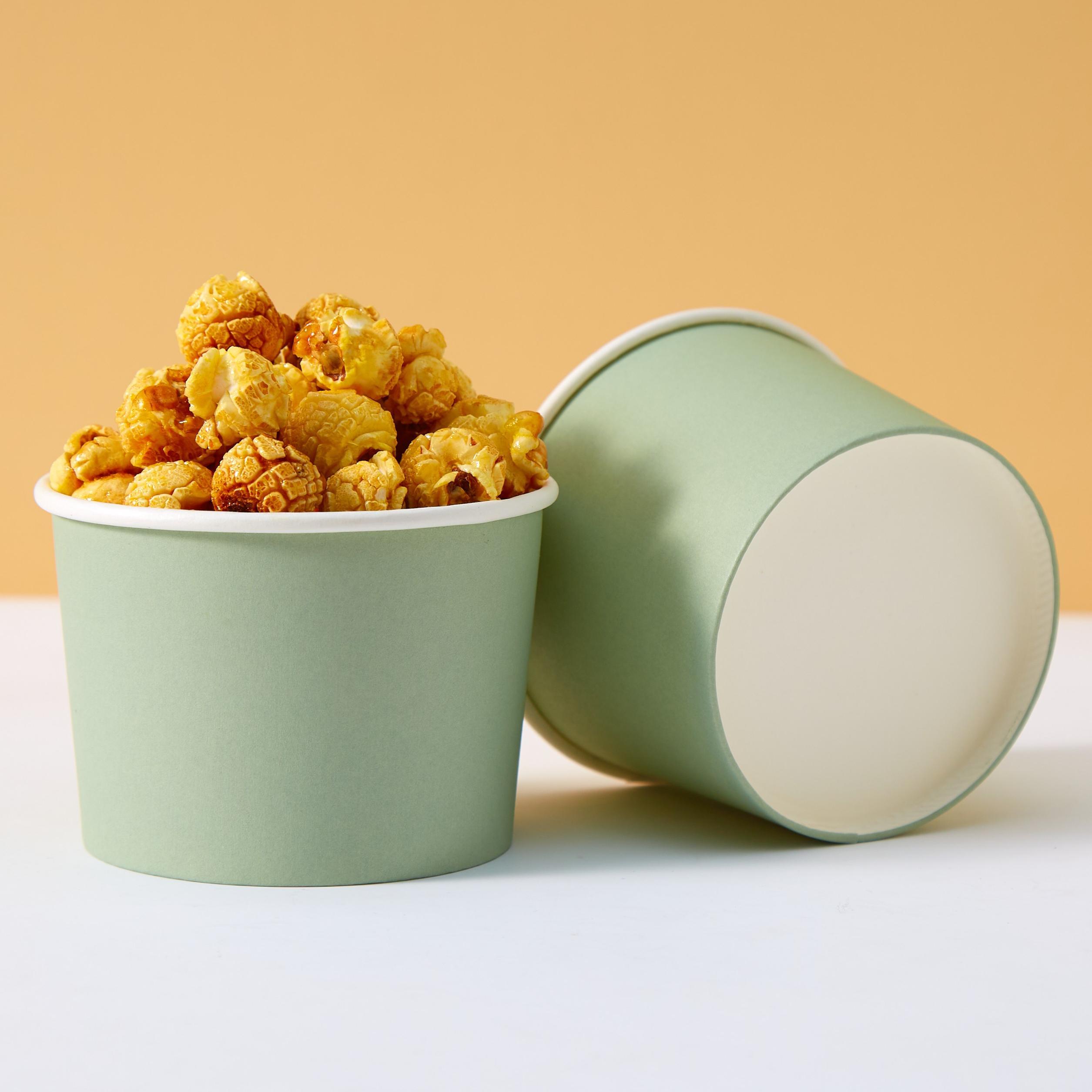 10/25pcs Disposable Solid Color Paper Bowls, Mint Green Paper Bowls, Snack Boxes, , Picnic, Restaurant, Takeaway Disposable Tableware Supplies For, Event & Party Supplies & For Halloween、christmas