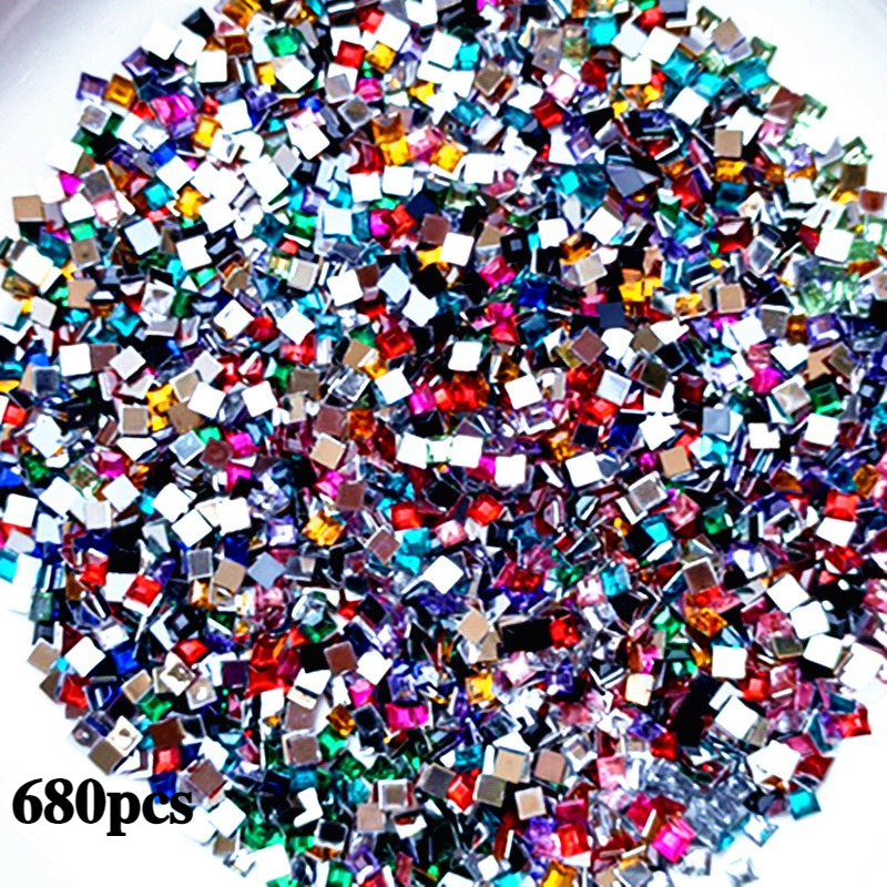 TEMU 680 pz 0,4 cm in Acrilico Piatto Fai da Te per Abbigliamento, Accessori per Abiti da Sposa, Accessori Decorativi, Nail Art, Adesivi