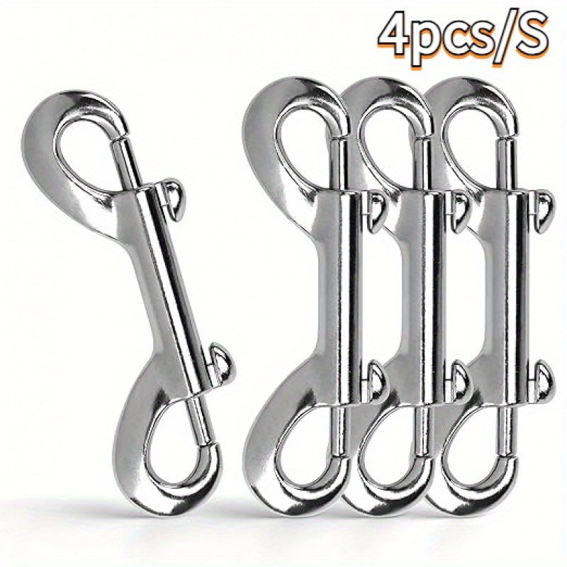 E-shop 4/6 Stück Multifunktionale Doppelendige Schnappverschlüsse, Drehbarer Doppelkopf-Hundehalsbandverschluss, Schlüsselanhänger, Universalschnalle,