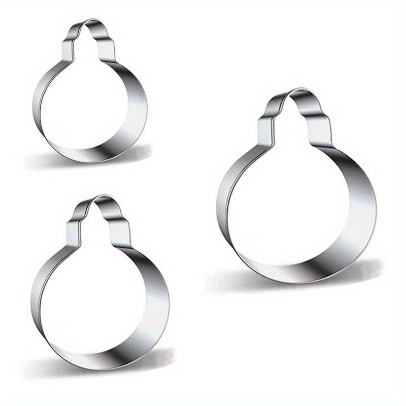 Image of 3pcs Christmas Lantern Cookie Cutters, 3 Sizes Lantern Cookie Cutters, Stainless Steel Cookie Molds. Baking Molds, Lantern Shape, Perfect For Baking, Christmas, Anniversaries, Weddings