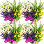 12pcs spring outdoor artificial flower plants anti uv plants plastic artificial flower plants outdoor indoor autumn flowers artificial decoration for weddings