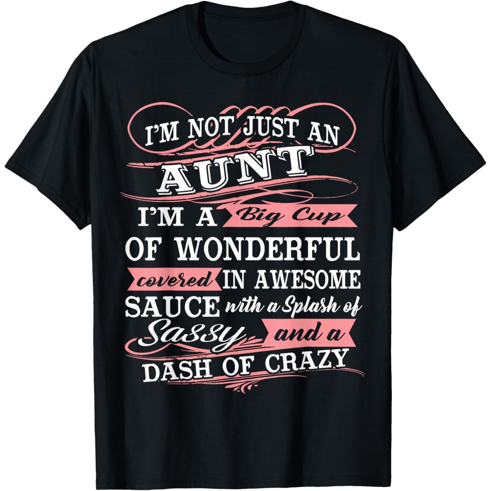 TEMU I'm A Of Wonderful Funny Aunt Gift Tee T-shirt, Tops Short Sleeve, Street Style Short Sleeve Tee, Fit Men's Tee, Crew Neck Tee, Ultra Soft, Breathable, Moisture Wicking, Gifts For Men, Women