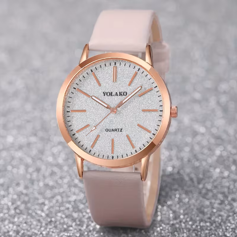 casual womens with a frosted scale dial quartz movement sold in a set of two pieces excluding the watch box details 0
