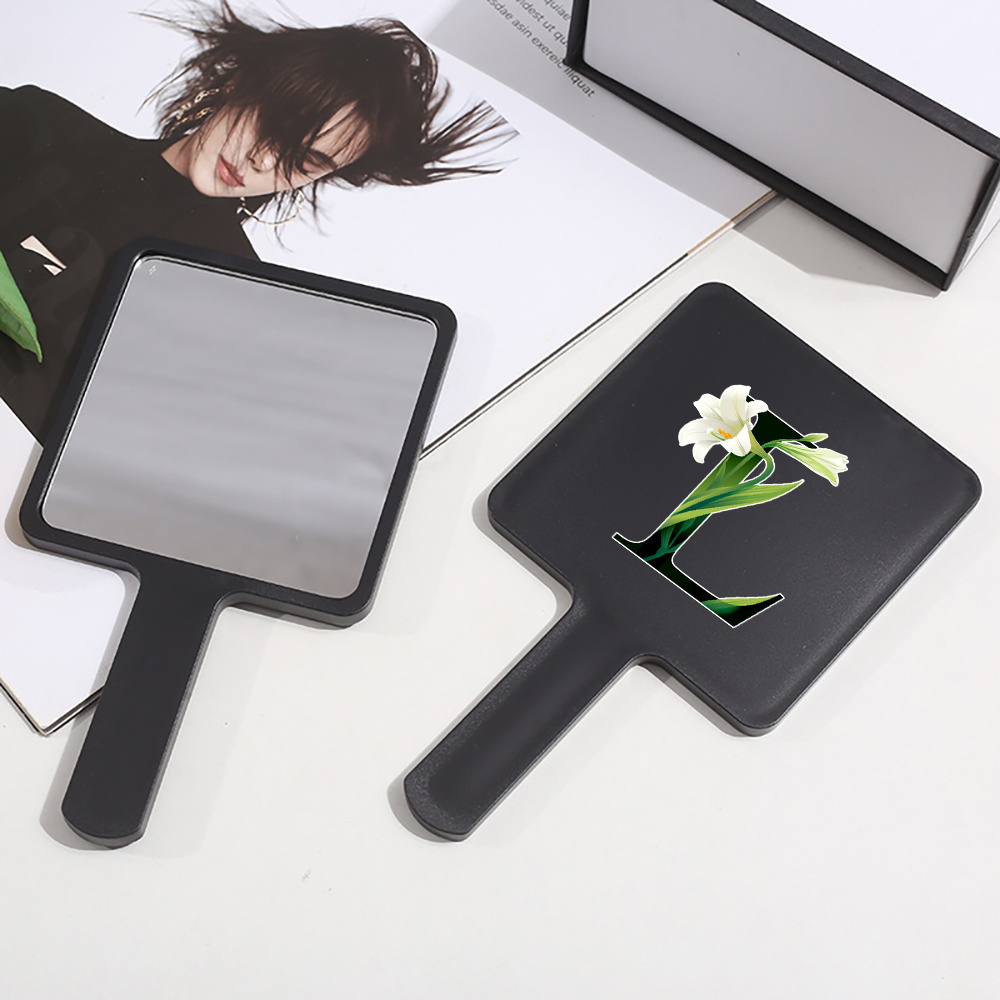 Mini Hand Mirror with Easy Grip Handle, High Definition Scratch-Proof Surface
