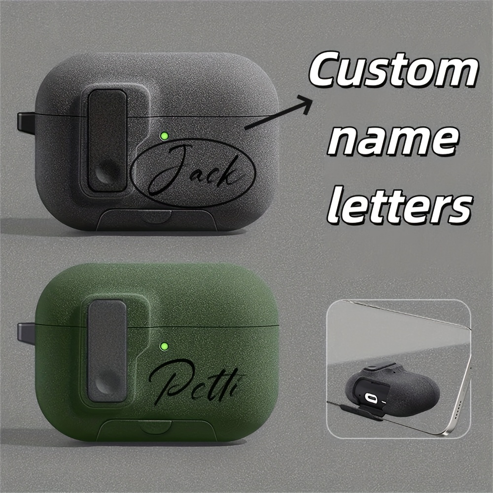 [Customized] Personalized Initial Letter Custom Lock Pop-Up Flashing Earphone Case for 1 2 3 4 Pro 2 Pro 3, a Perfect Gift for Birthdays, Christmas, Halloween, Holiday Gifts, Fits Comfortably, Mobile Accessories, Tech Enthusiasts.
