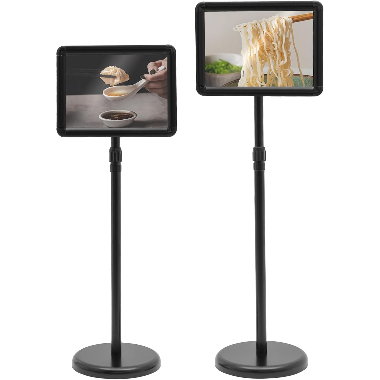 Image of 2-pack Sign Stand Frames, 27.6-47.2in Adjustable Sign Holder Stands With Base, Vertical Or Horizontal View Sign Display Holder, Freestanding Poster Sign Holder For Store Restaurants Business Decor