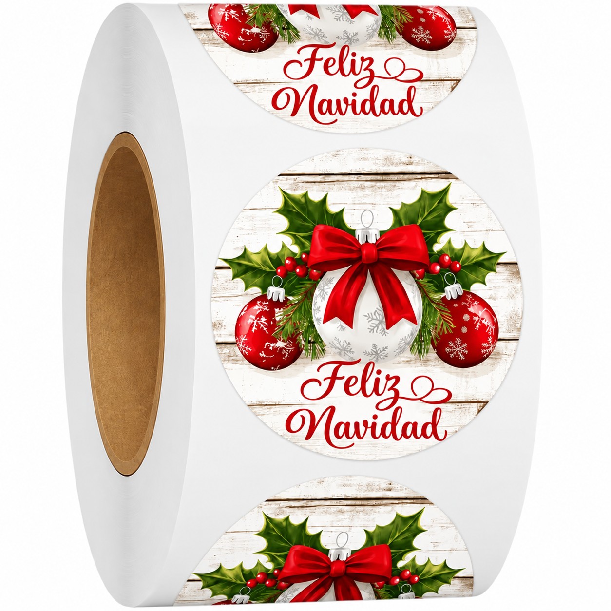 TEMU 500 pegatinas navideñas españolas, etiquetas redondas autoadhesivas de Navidad, adornos de , , pegatinas de navideño para envolver regalos,