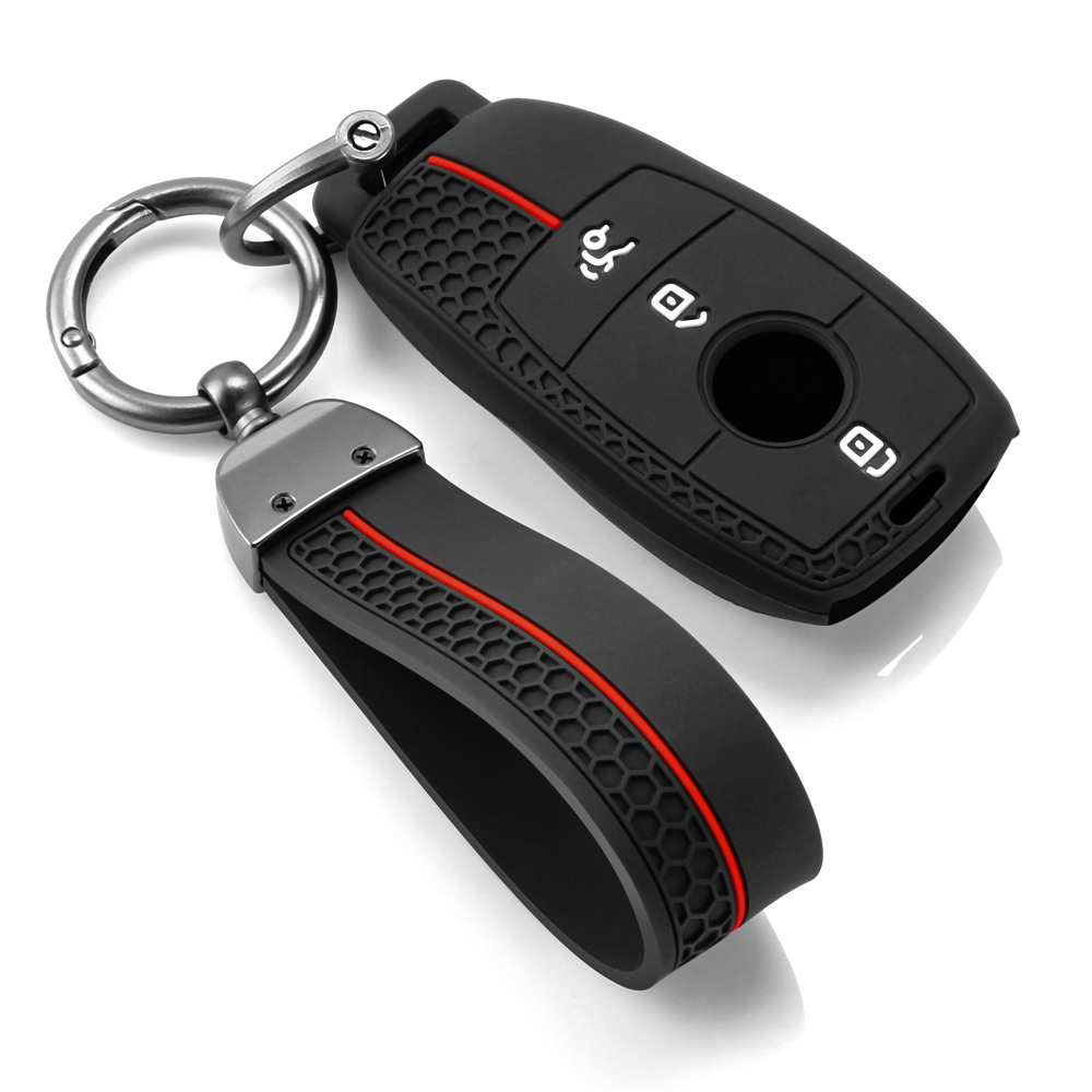Image of Silicone Case For Car Remote Key, Compatible With For Models Including A, C, E, S, , Glc, Cle, , , , And Series W177, W205, W213, W222, And X167