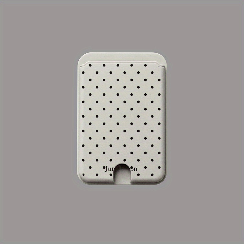 E-shop Schwarzer -Punkte-Muster Magnetkartenhalter, Weiches Griffgefühl, Stilvoll & Langlebig, PC-Material. Geeignet für for Samsung und andere