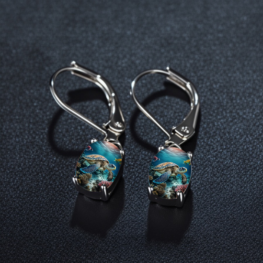 TEMU 2pcs Sea Turtle Earrings Earrings Earrings Marine Earrings Pendant Earrings Animal Earrings Jewelry Accessories Unique Jewelry Christmas Gifts