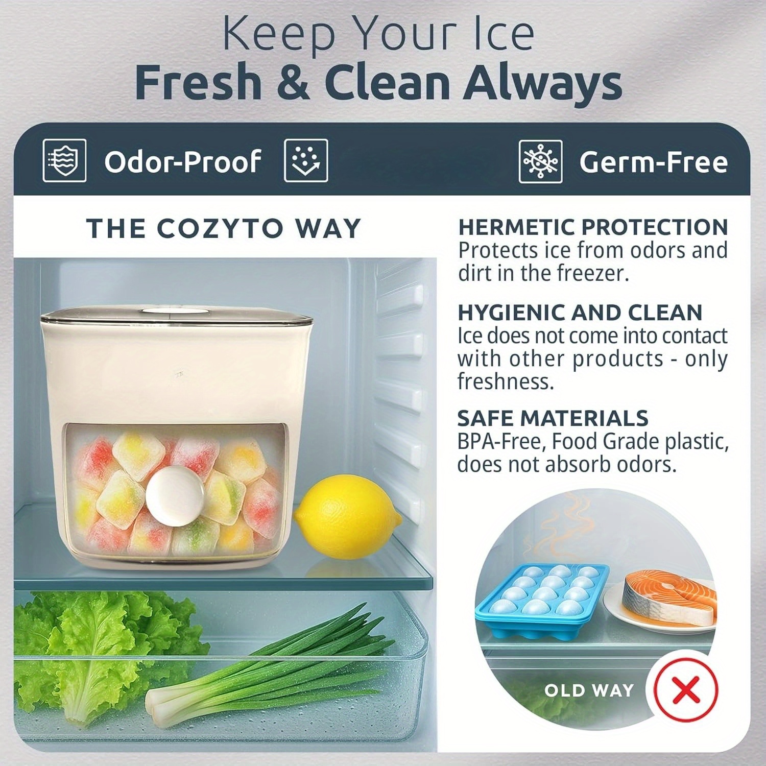 48 isbitform med lock och förvaringslåda stapelbar design - Temu Sweden