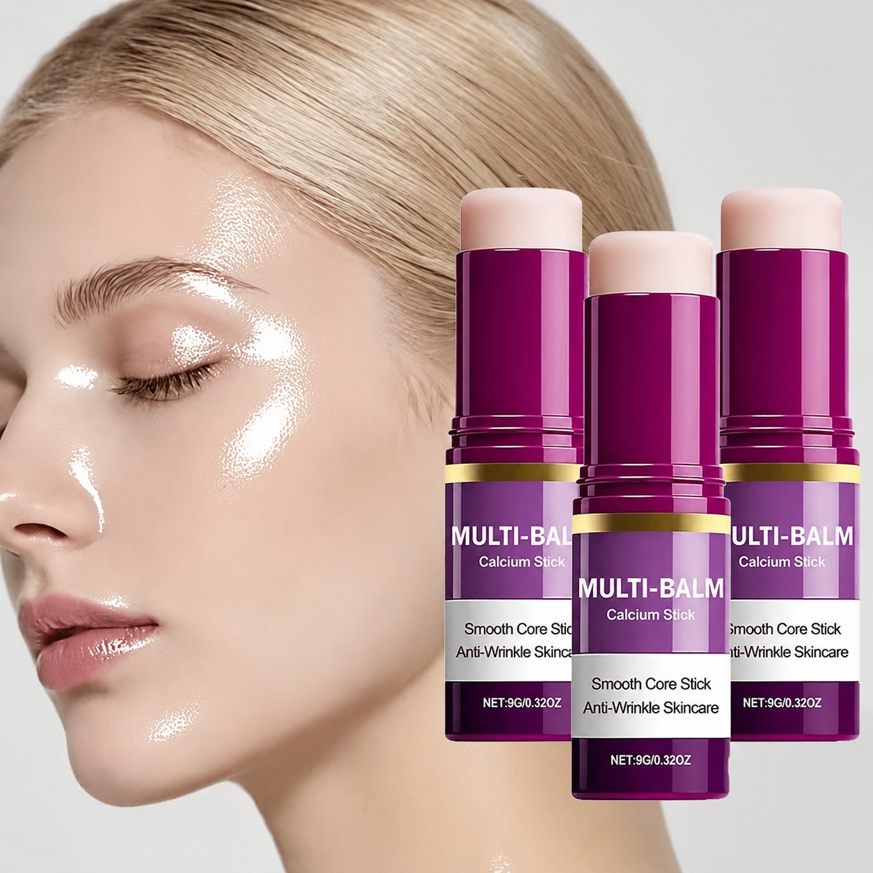 Image of 3pcs Gkgu Multi-balm Stick, Firming Moisturizing Eye Neck Face, Hydrating Skincare, Korean Essential, Self-care Her
