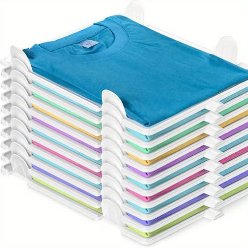 10 pack t shirt organizer closet organizer durable stackable clothing trays shirt receipt board shirt dividers file organizer clothes organization system mounted