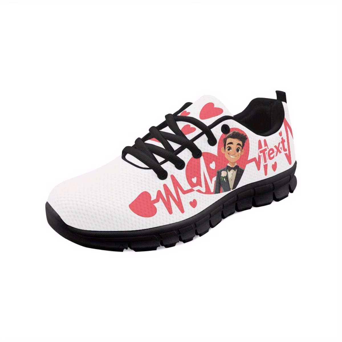Low-Top Trendy Sneakers for Valentine's Day, Breathable Running...