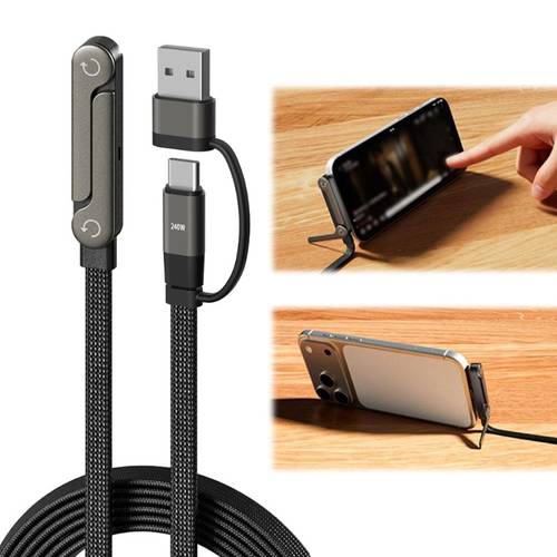 240w 3 in 1 multi usb charging cable fast charging data sync usb a usb c connectors for iphone samsung laptop