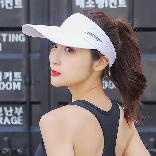 summer outdoor sports running hat womens marathon sun protection visor mens tennis empty top duck tongue sun hat