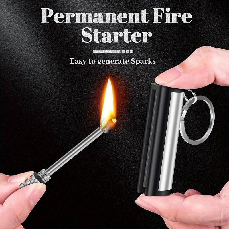 5 Reusable Lighters Flint Metal Matchsticks - Pocket Match Fire Starter Kit, Waterproof By MUCH