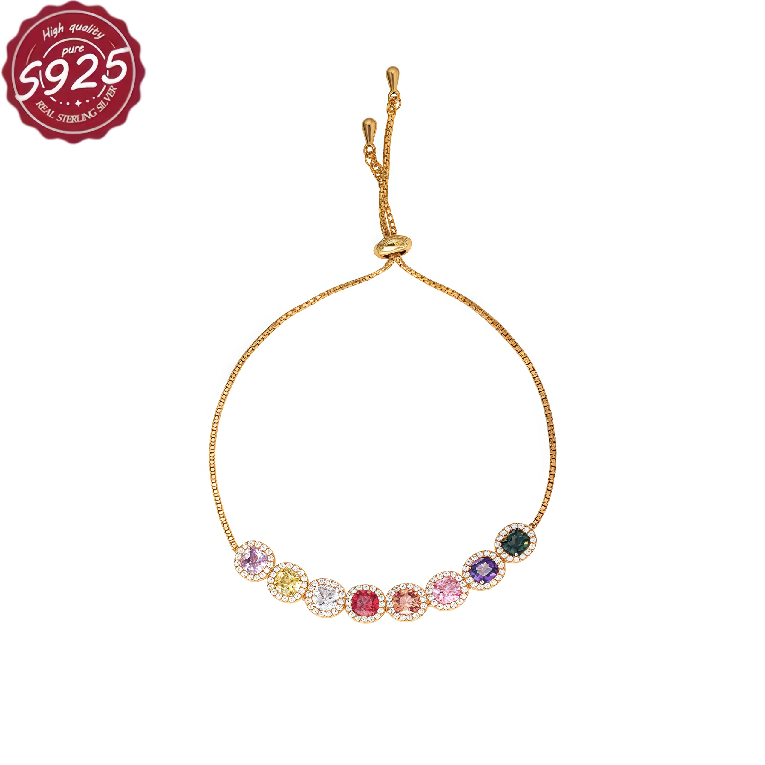 925 Sterling Silver Moissanite Rope Bracelet for Special Occasions
