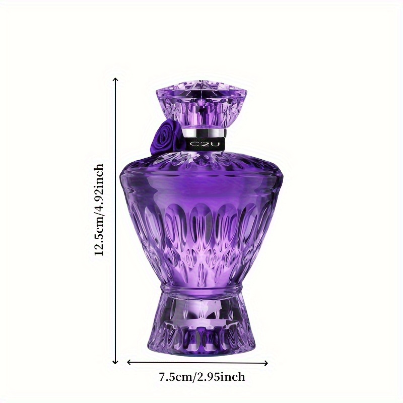 C2u Purple Ladies Eau De Perfume | Jewelry Inspired Bottle With Amethyst Glow | Luxury Fragrance For Christmas/ Black Friday Gifts And Special Occasions
