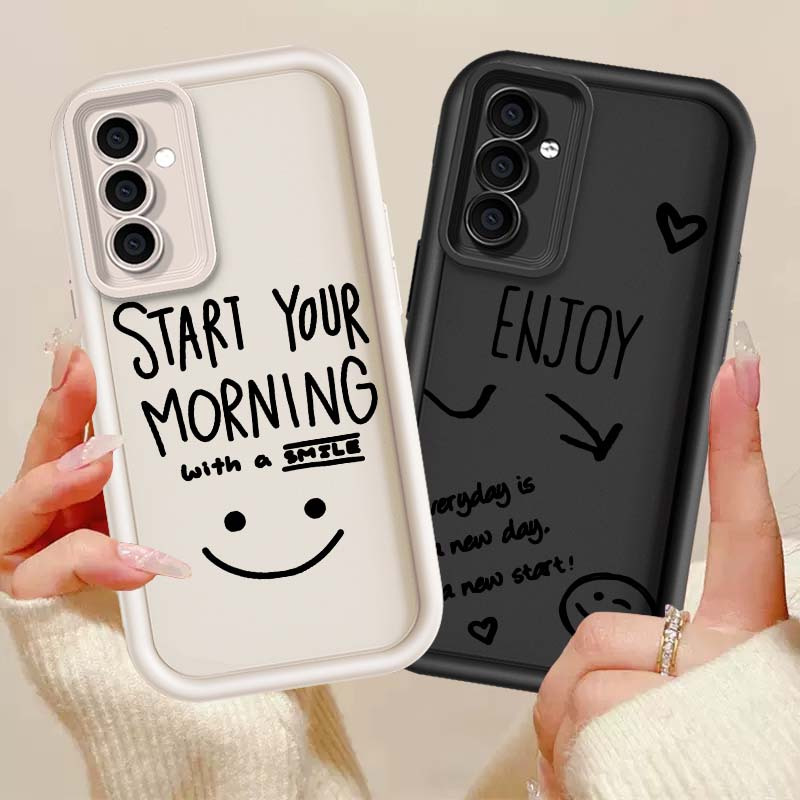 item picture cartoon style phone case featuring a   face and smile designed for   samsung galaxy models including a16 a15 a14 a13 a12 a11 a10s a06 a05 a04 a03 a02 f42 f12 m32 m12 m11 m10 01s compatible with   4g and 5g