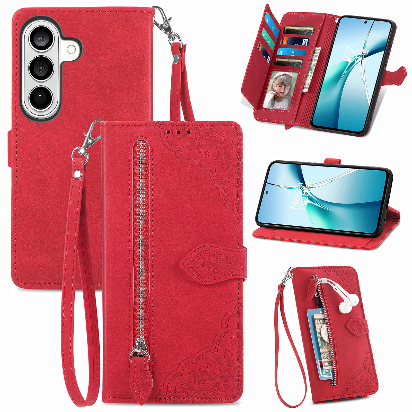 TEMU Phone Case: Wallet-style Flip Card Holder Case, Suitable For S26 Phone Case, S25 Card Holder, Ultra With Lanyard, 24 New Full-coverage S23