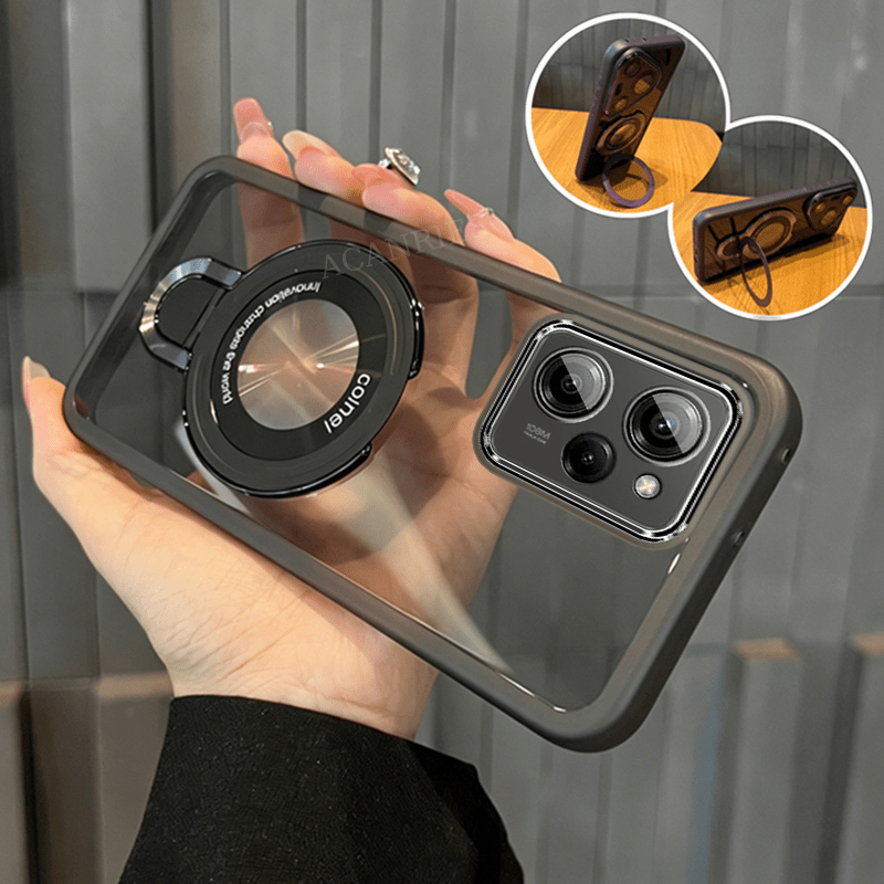 TEMU Funda para teléfono: Carcasa ACANRIES para Xiaomi Poco X5/X5 Pro con soporte plegable magnético de lujo para chica y hombre, cubierta trasera de