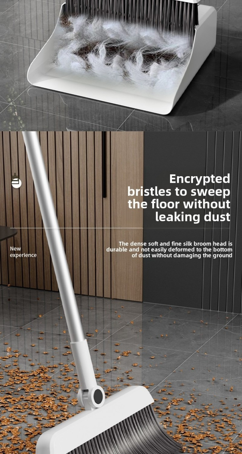 3-in-1 heavy-duty ergonomic floor cleaning system with long handle - heavy-duty broom,   set with ergonomic grip -   for hardwood, tile, vinyl,   floors - ideal for home, office, kitchen, bathroom, living room - space-saving storage - ideal for elderly & heavy cleaning tasks -   floor cleaning kit with durable construction & easy-to- , broom for floor cleaning, carpet sweeper, floor sweepers Product details 6