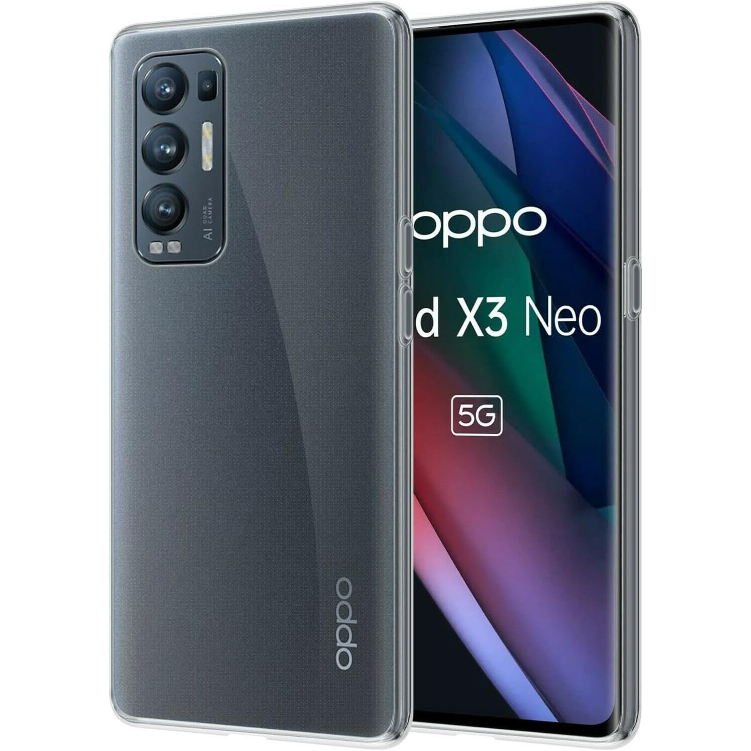 TEMU Phone Case - For Oppo Find X3 Neo Case, Transparent Soft Tpu, Anti-scratch Shockproof, Bumper Clear Protective Phone Case Cover
