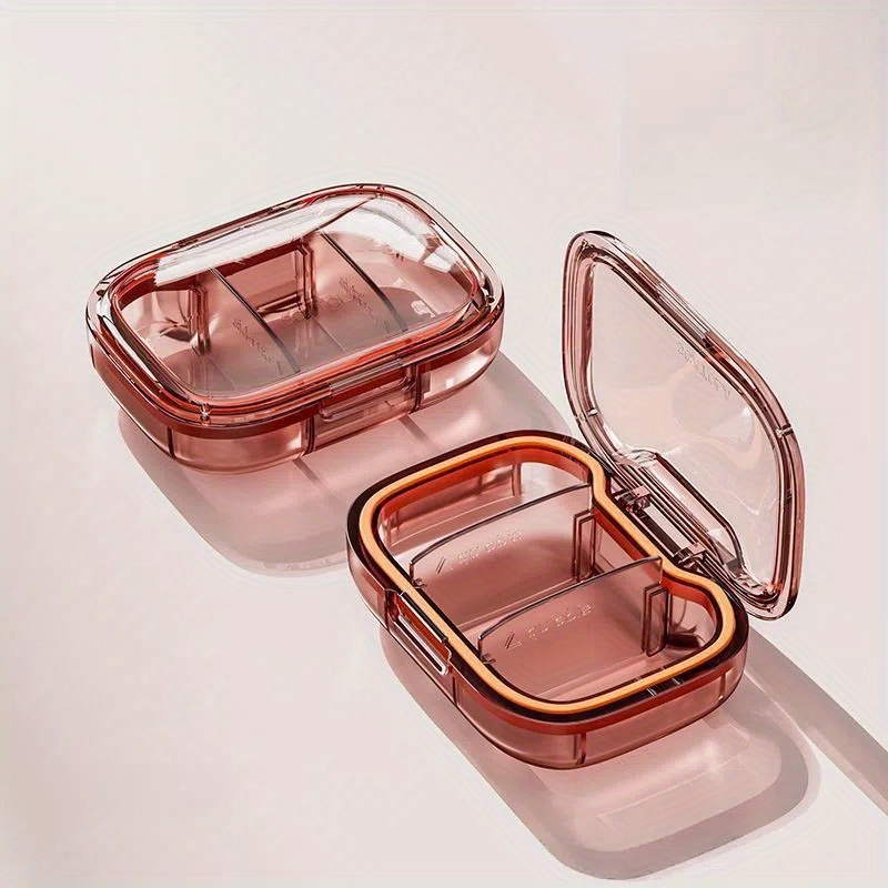 2pcs Portable Mini Pillboxes, Weekly Carry-On Pill Case