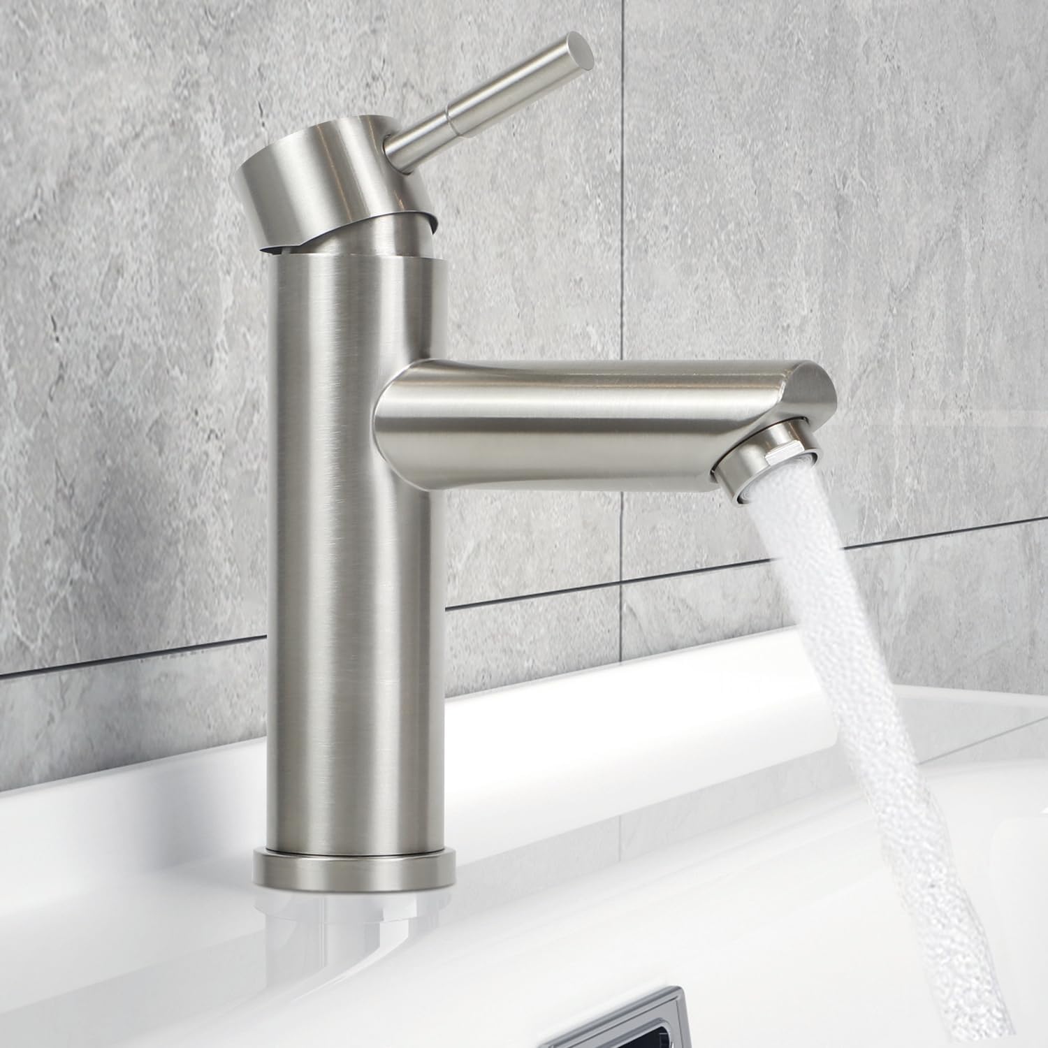 Image of Bathroom Washbasin Mixer Tap Bathroom Sink Mixer Tap Cold Tap Single Lever Mixer Tap High Pressure Tap For Sink Kitchen Sink