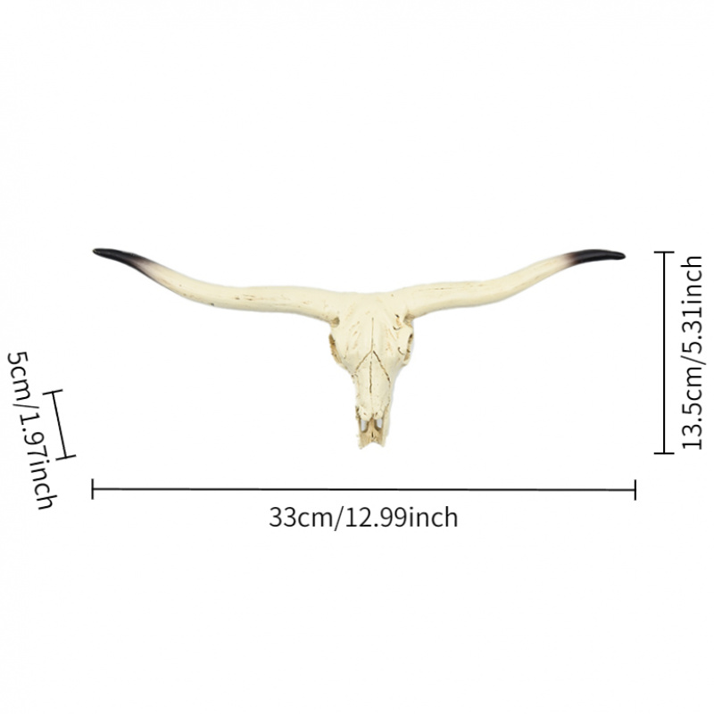 TEMU Vintage 3d Bull Wall Hanging - Rustic Resin Animal Head Sculpture, Perfect For Halloween Decor In Homes, Bars, Or Restaurants, Bull Decoration