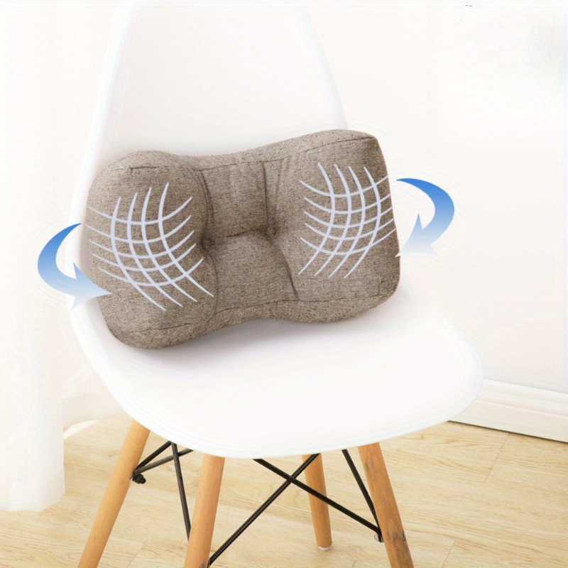suitable for   multifunctional lumbar pillow office nap pad back support cushion durable lumbar   for study reading desk ergonomic curve design to chair back   for home and office chairs Product details 2