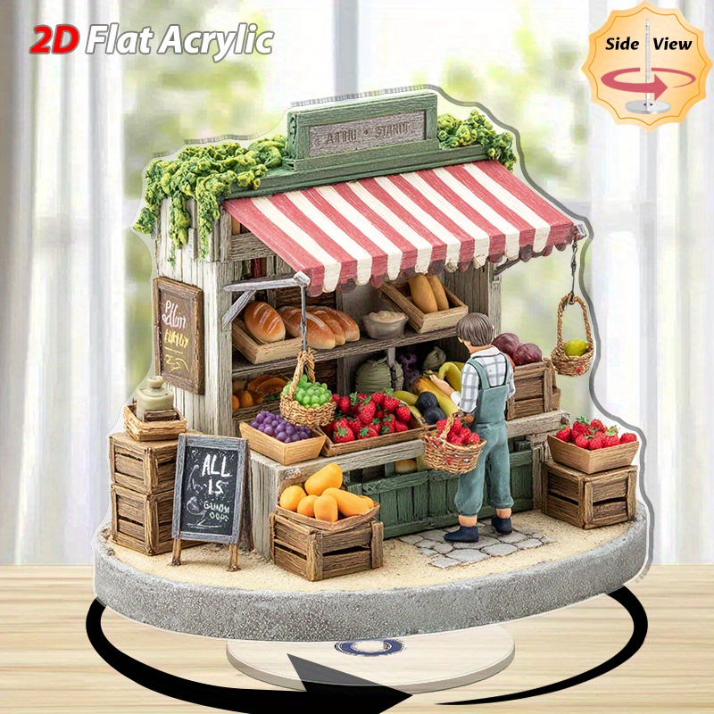 Accessoire Plastique Train Miniature Accessoire De Marché Hebdomadaire