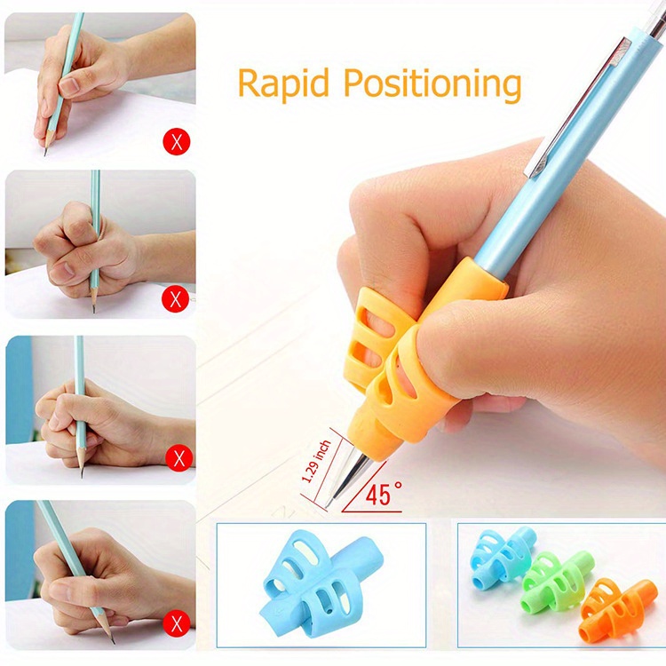 8 pack pencil grips for handwriting pencil gripper and holder posture correction training writing improves posture   pencil holder     material Product details 7