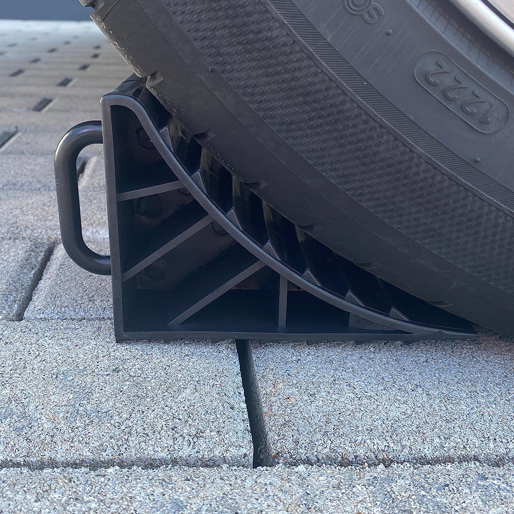 Heavy Duty Wheel Chock, Non-slip Rubber Tire Stopper Block For Car Trailer Rv Truck, Tire Support Wheel Alignment Pad