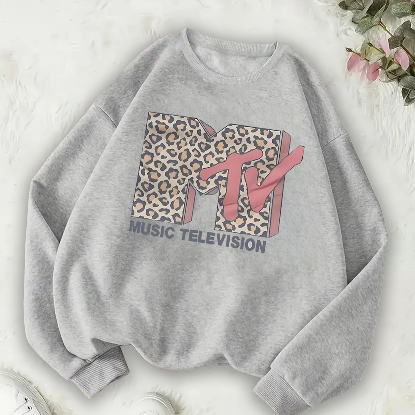 

Mtv Sweatshirt, , Pattern, For , Fall/ Pullover