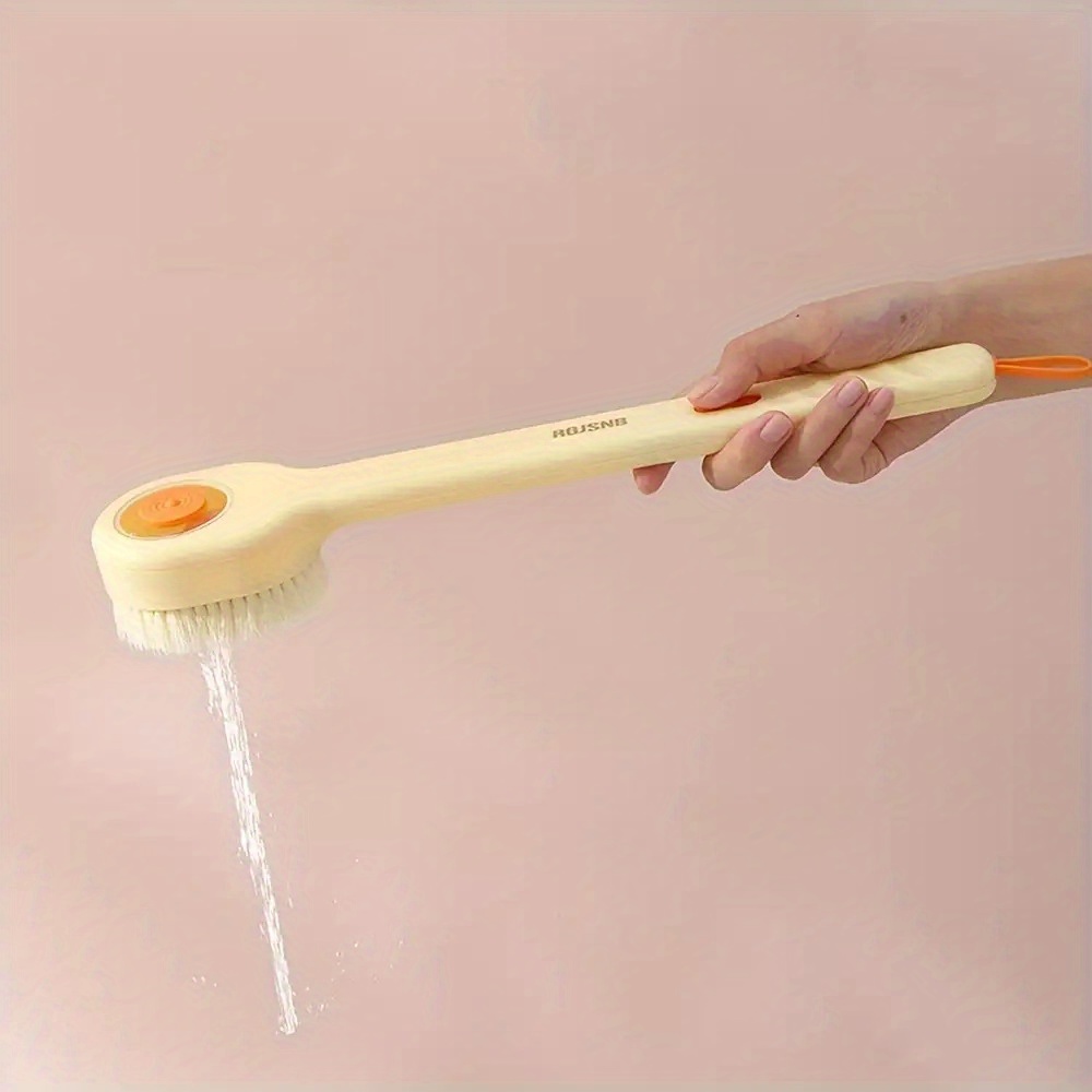 liquid filled bath brush with soft bristles long handle   release design for gentle exfoliation ergonomic back scrubber for   reach areas summer bathing essential no battery needed bath brush for bathing sleek   durable construction Product details 7